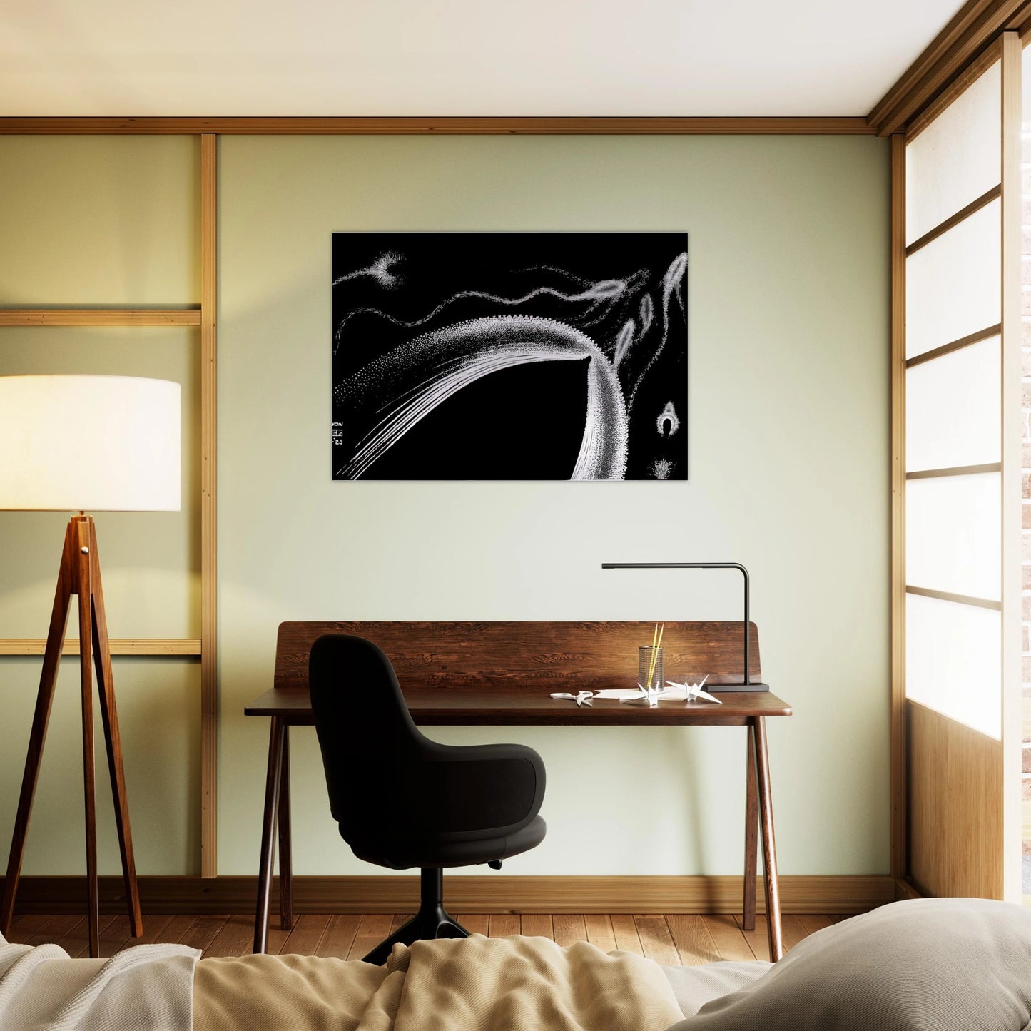 DOLPHINS - MC Escher Brushed Aluminum Print - 70x100 cm / 28x40 inches | MC Escher Aluminum Print | MC Escher Prints
