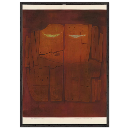 Two Exiles - 1972 - Hiroyuki Tajima 70x100 cm / 28x40 inches Framed Art Print – Black Wooden Frame