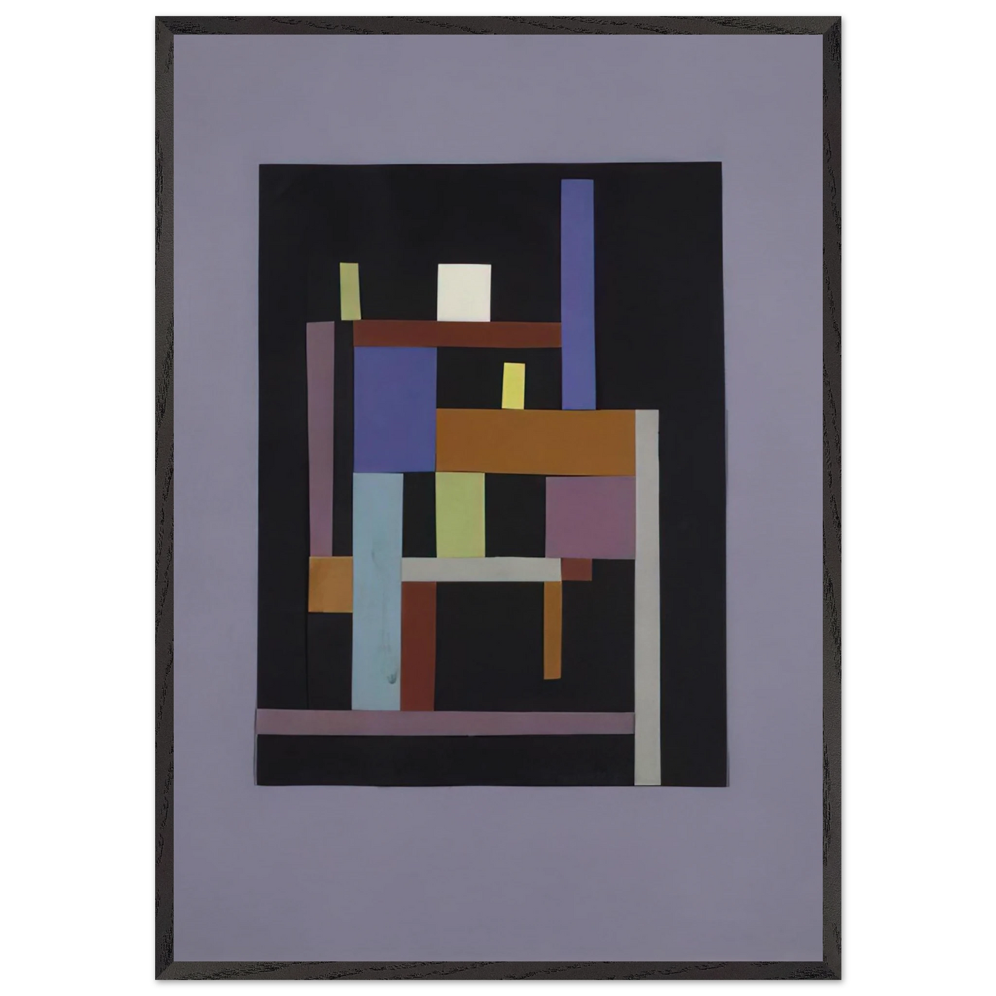 Collage - 1938 - Ad Reinhardt 70x100 cm / 28x40 inches Framed Art Print – Black Wooden Frame
