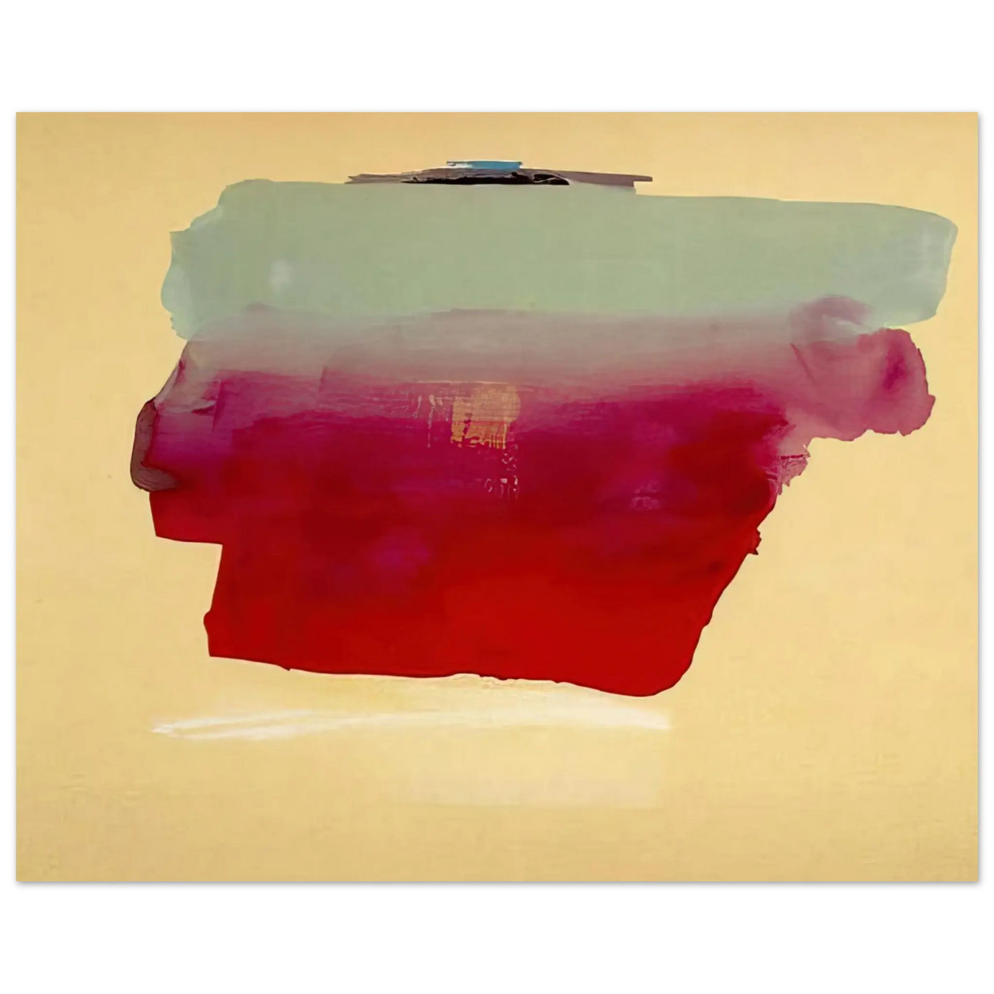 Helen Frankenthaler - Robinson s Wrap - 1974 Wall art - 20x25 cm / 8x10 Inches - Premium Wooden Framed Poster With Fine Art Paper - Black frame