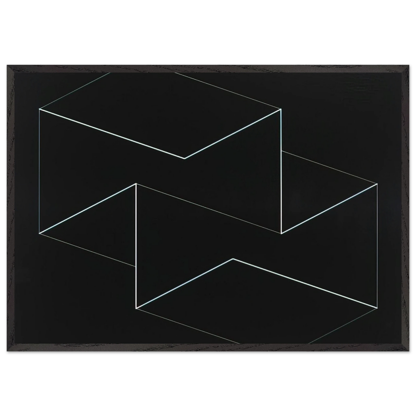 F M E 5 1962 - Josef Albers 70x100 cm / 28x40 inches Framed Art Print – Black Wooden Frame
