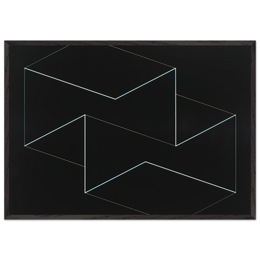 F M E 5 1962 - Josef Albers 70x100 cm / 28x40 inches Framed Art Print – Black Wooden Frame