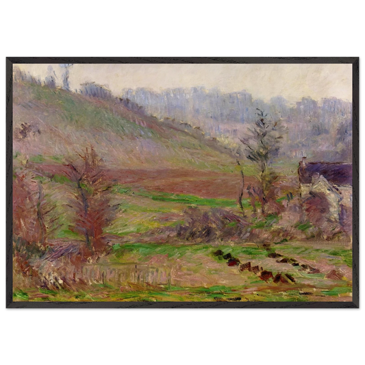 Valley of Falaise - claude monet 70x100 cm / 28x40 inches Framed Art Print – Black Wooden Frame