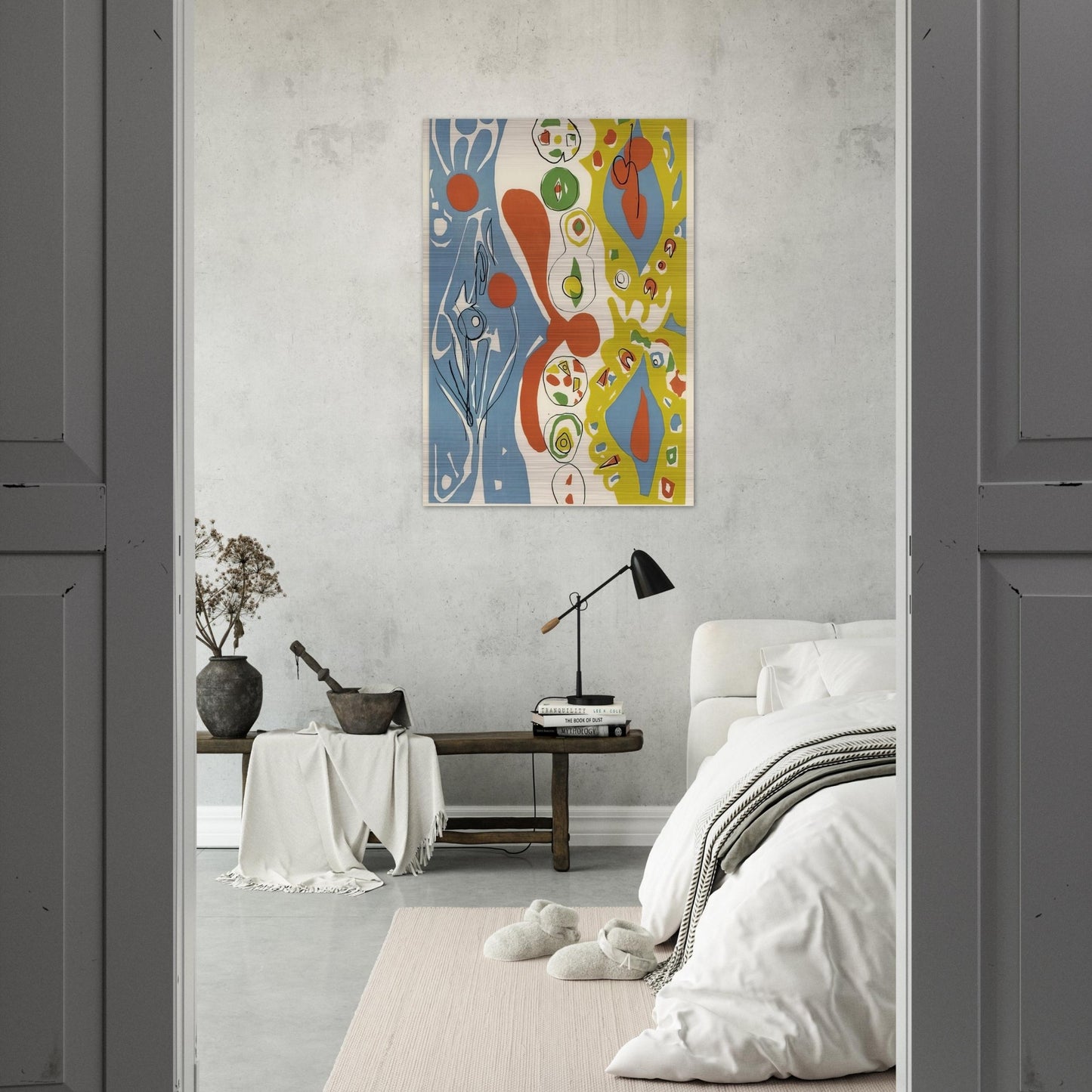 Spiele des Menschen - 1965 - Ernst Wilhelm Nay Brushed Aluminum Print - 70x100 cm / 28x40 inches | Ernst Wilhelm Nay Aluminum Print | Ernst Wilhelm Nay Prints