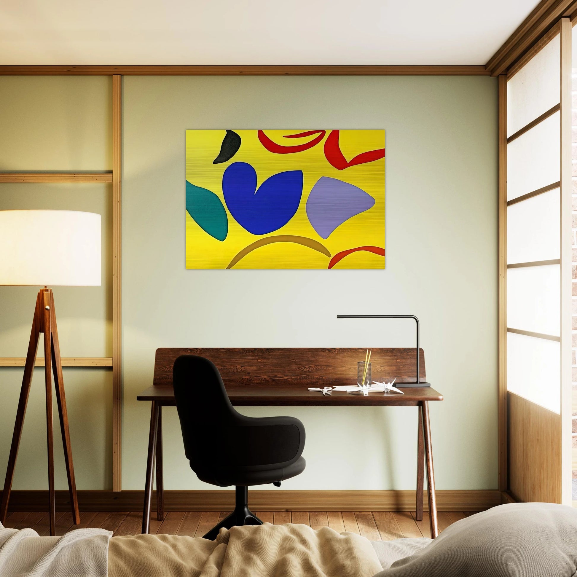 M-yellow - 1965 - Ray Parker Brushed Aluminum Print - 70x100 cm / 28x40 inches | Ray Parker Aluminum Print | Ray Parker Prints