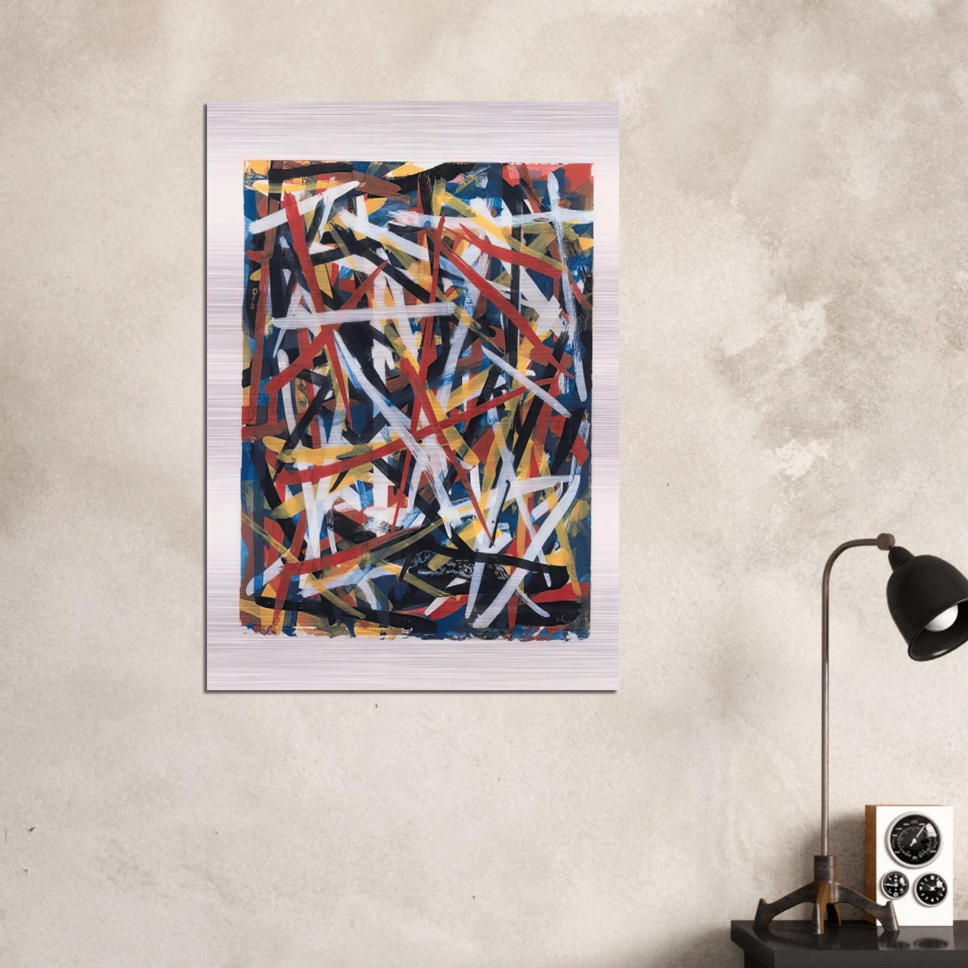 Brushstrokes - Sol LeWitt Brushed Aluminum Print - 70x100 cm / 28x40 inches | Sol LeWitt Aluminum Print | Sol LeWitt Prints
