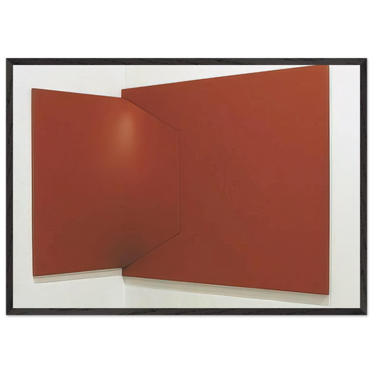 Dittico rosso - 1966 - Enrico Castellani 70x100 cm / 28x40 inches Framed Art Print – Black Wooden Frame