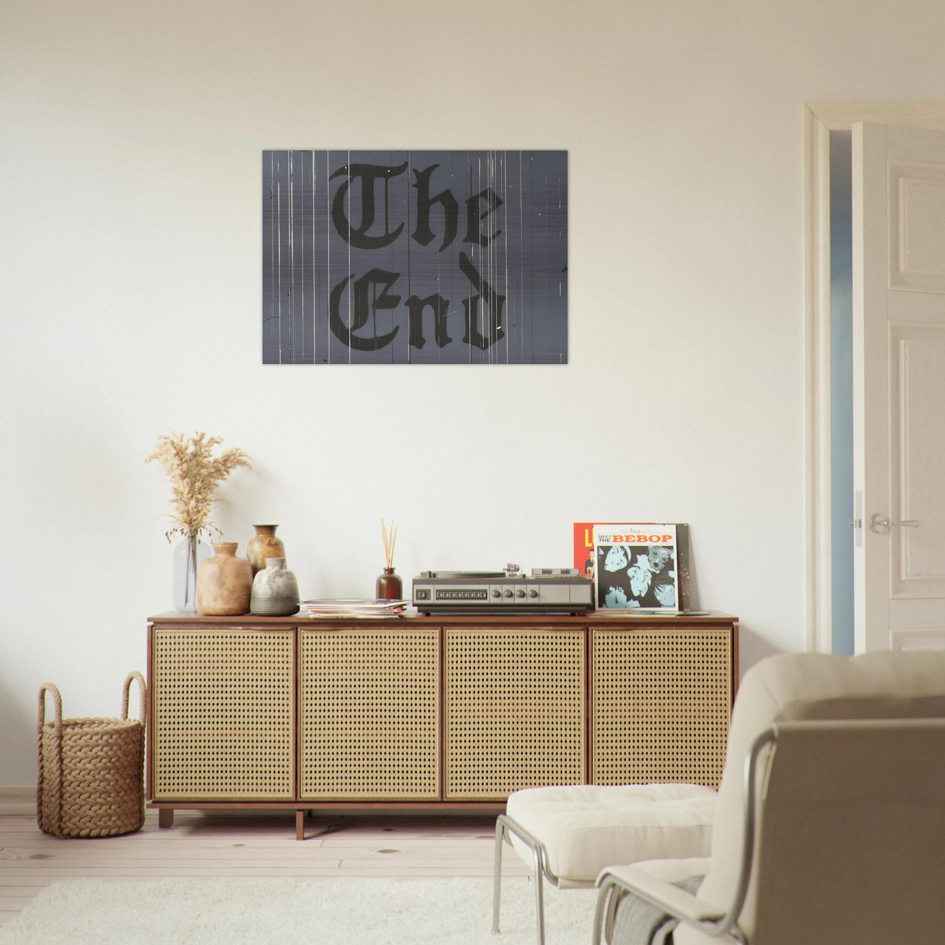 THE FINAL END 1991 - Edward Ruscha Brushed Aluminum Print - 70x100 cm / 28x40 inches | Edward Ruscha Aluminum Print | Edward Ruscha Prints