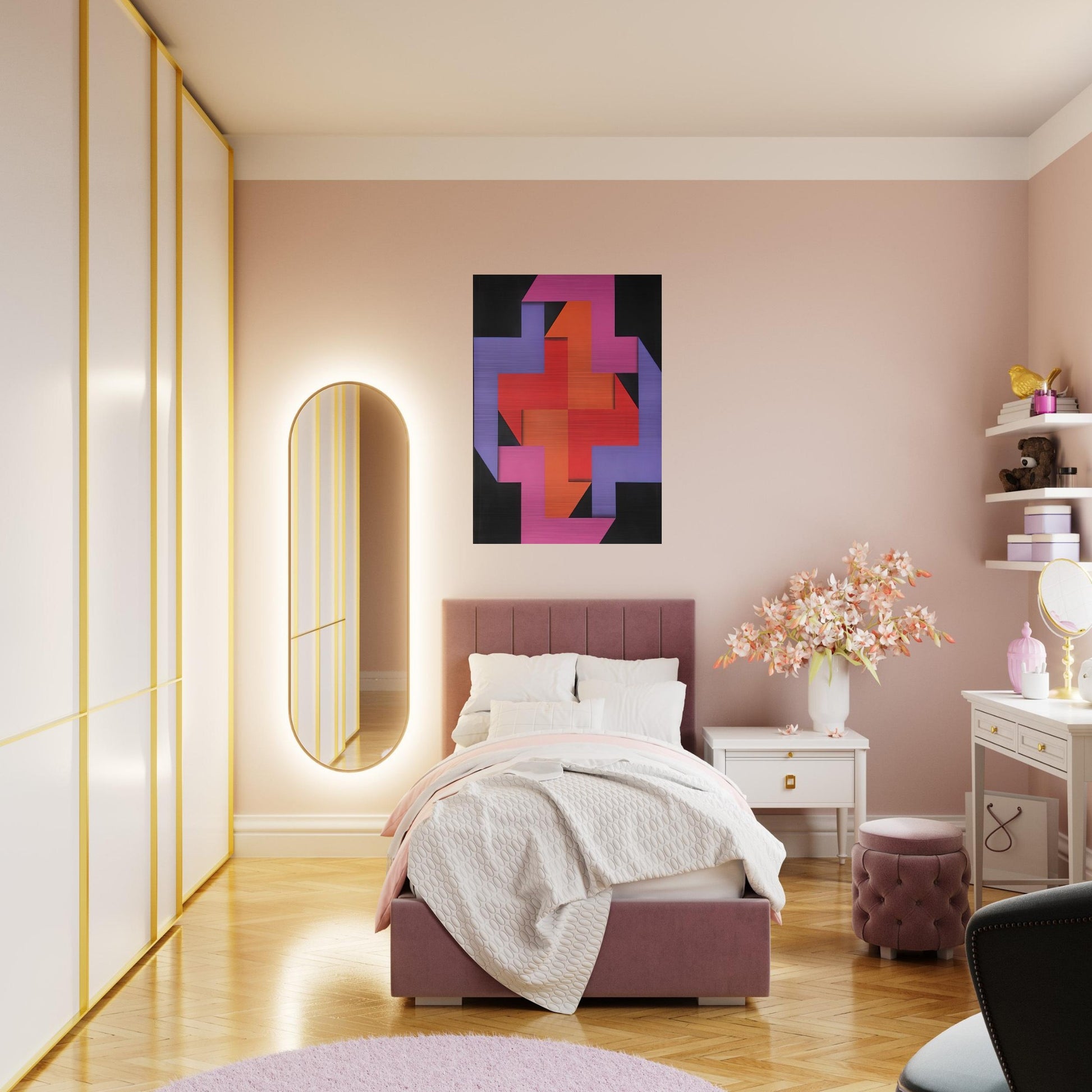 Tibacuy - 1969 - Omar Rayo Brushed Aluminum Print - 70x100 cm / 28x40 inches | Omar Rayo Aluminum Print | Omar Rayo Prints