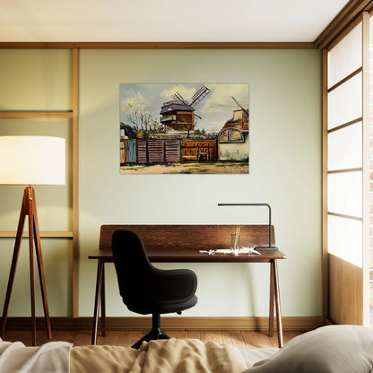 MOULIN DE LA GALETTE 6 - Maurice Utrillo Brushed Aluminum Print - 70x100 cm / 28x40 inches | Maurice Utrillo Aluminum Print | Maurice Utrillo Prints