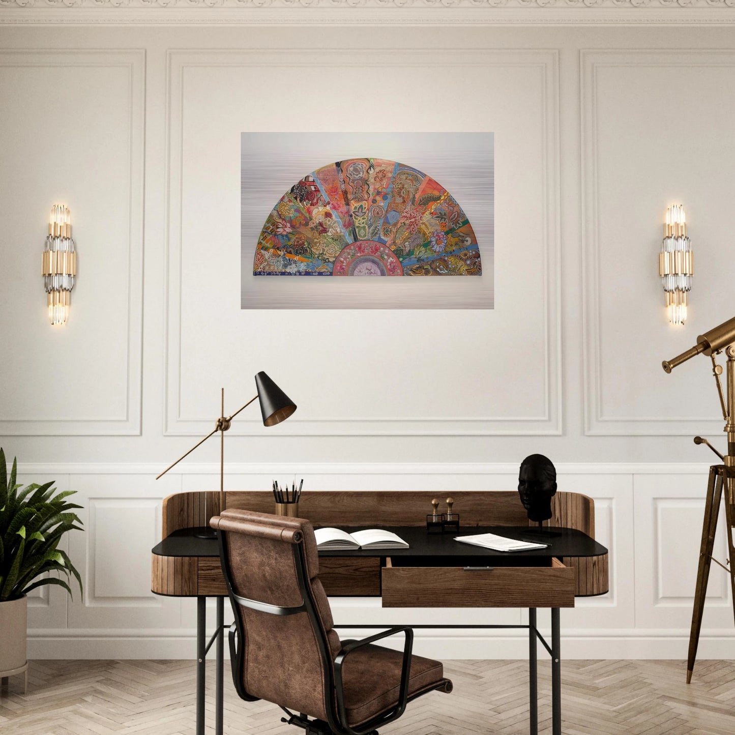 Pleasure Dome - 2003 - Miriam Schapiro Brushed Aluminum Print - 70x100 cm / 28x40 inches | Miriam Schapiro Aluminum Print | Miriam Schapiro Prints
