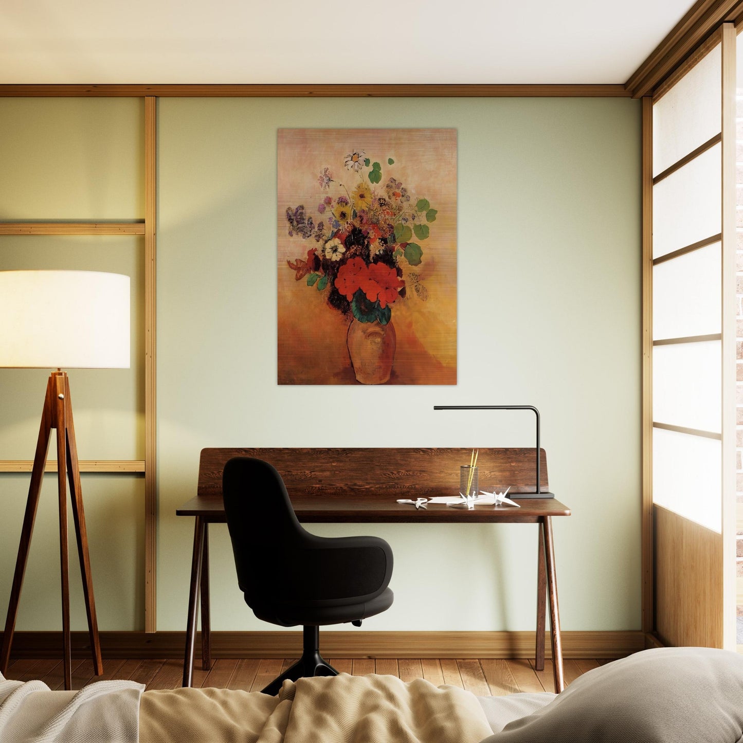 VASE OF FLOWERS 5 - Odilon Redon Brushed Aluminum Print - 70x100 cm / 28x40 inches | Odilon Redon Aluminum Print | Odilon Redon Prints