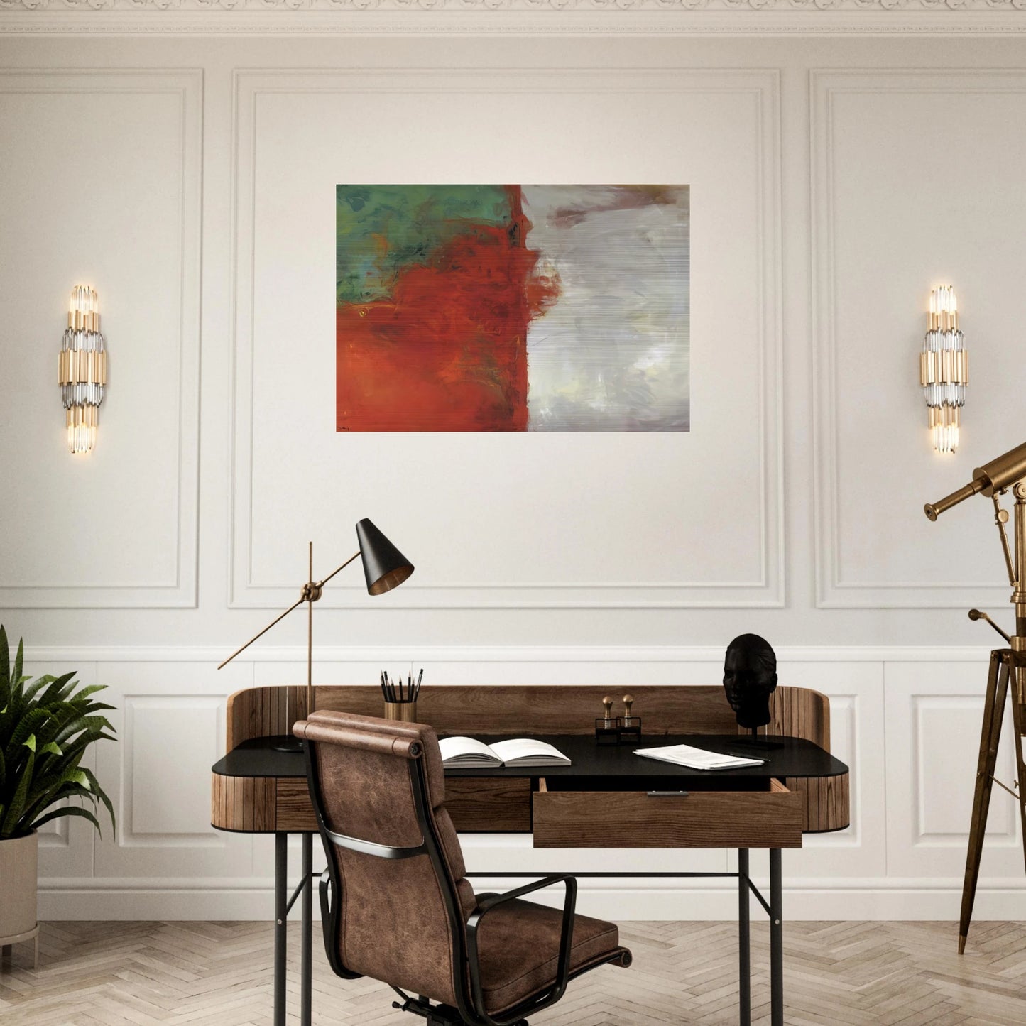 Divide - 1958 - Theodoros Stamos Brushed Aluminum Print - 70x100 cm / 28x40 inches | Theodoros Stamos Aluminum Print | Theodoros Stamos Prints