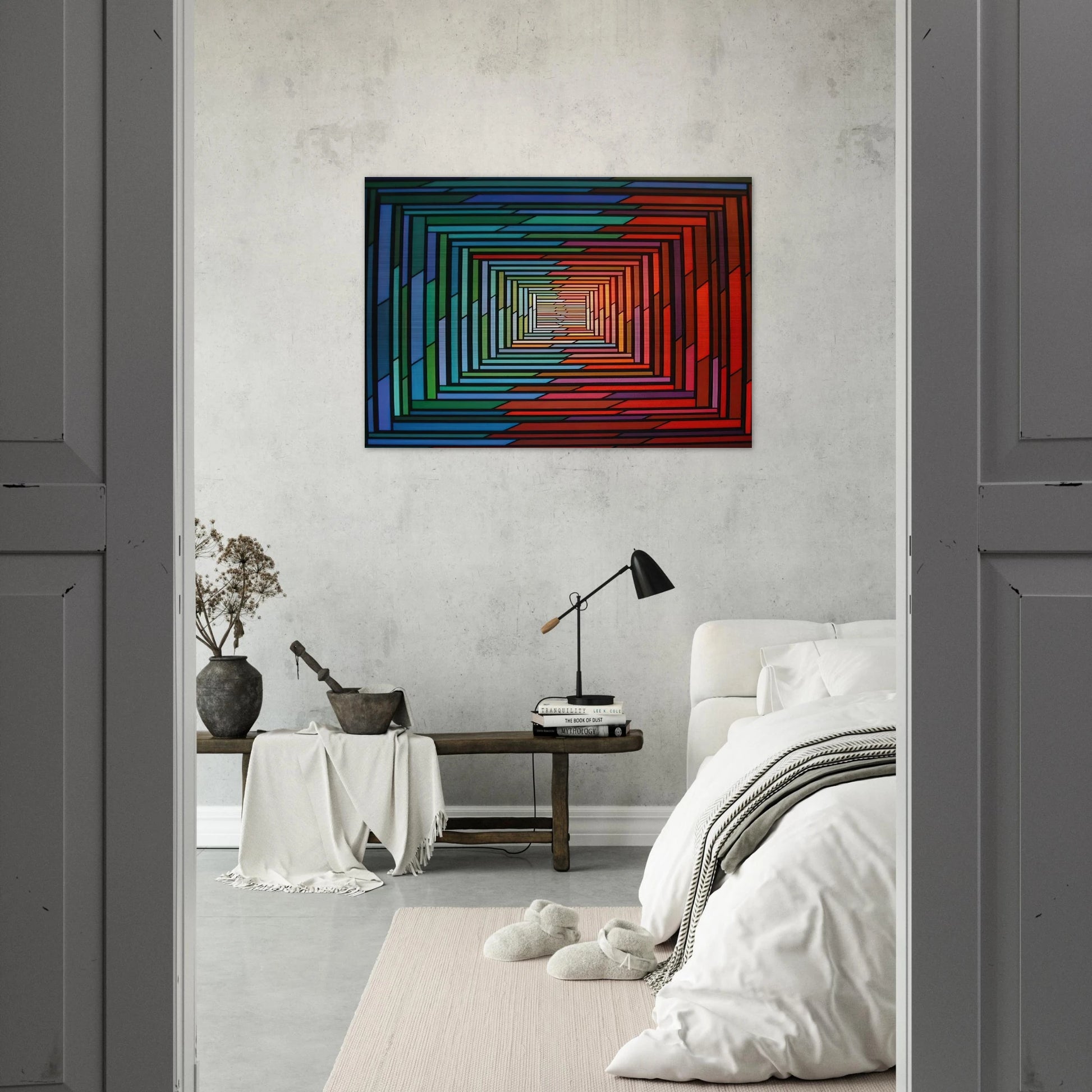 No – Stop - 1996 - Piero Dorazio Brushed Aluminum Print - 70x100 cm / 28x40 inches | Piero Dorazio Aluminum Print | Piero Dorazio Prints