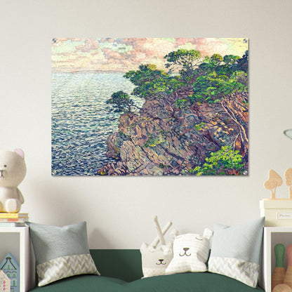 THE POINT OF ROSSIGNOL 1905 - Theo van Rysselberghe Acrylic Print - 70x100 cm / 28x40″ inches | Theo van Rysselberghe Wall Art | Theo van Rysselberghe Prints