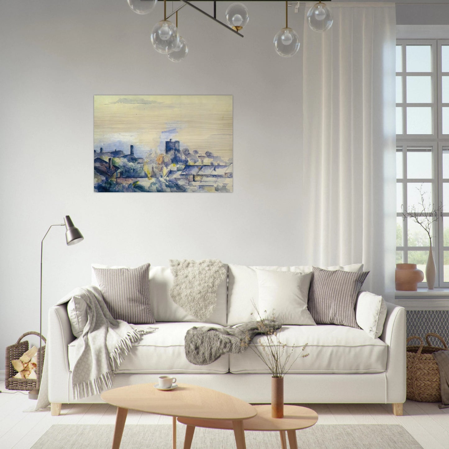 Roofs in L'Estaque - Paul Cézanne Brushed Aluminum Print - 70x100 cm / 28x40 inches | Paul Cézanne Aluminum Print | Paul Cézanne Prints