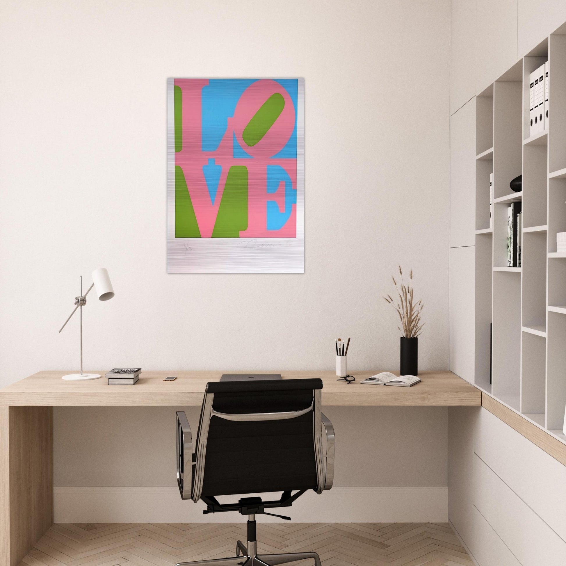 The Book of Love #11 - Robert Indiana Brushed Aluminum Print - 70x100 cm / 28x40 inches | Robert Indiana Aluminum Print | Robert Indiana Prints