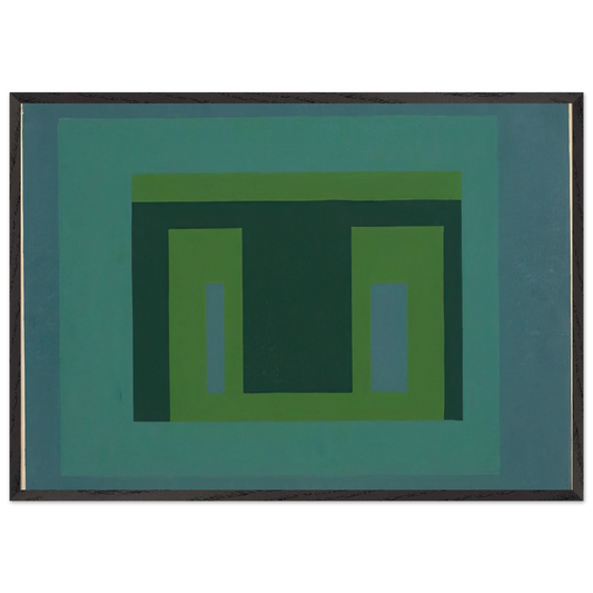 VARIANT ADOBE 1956 - Josef Albers 70x100 cm / 28x40 inches Framed Art Print – Black Wooden Frame