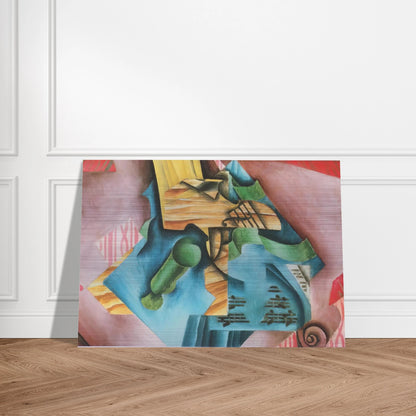 VIOLINE AND GLASS 1913 - Juan Gris Brushed Aluminum Print - 70x100 cm / 28x40 inches | Juan Gris Aluminum Print | Juan Gris Prints