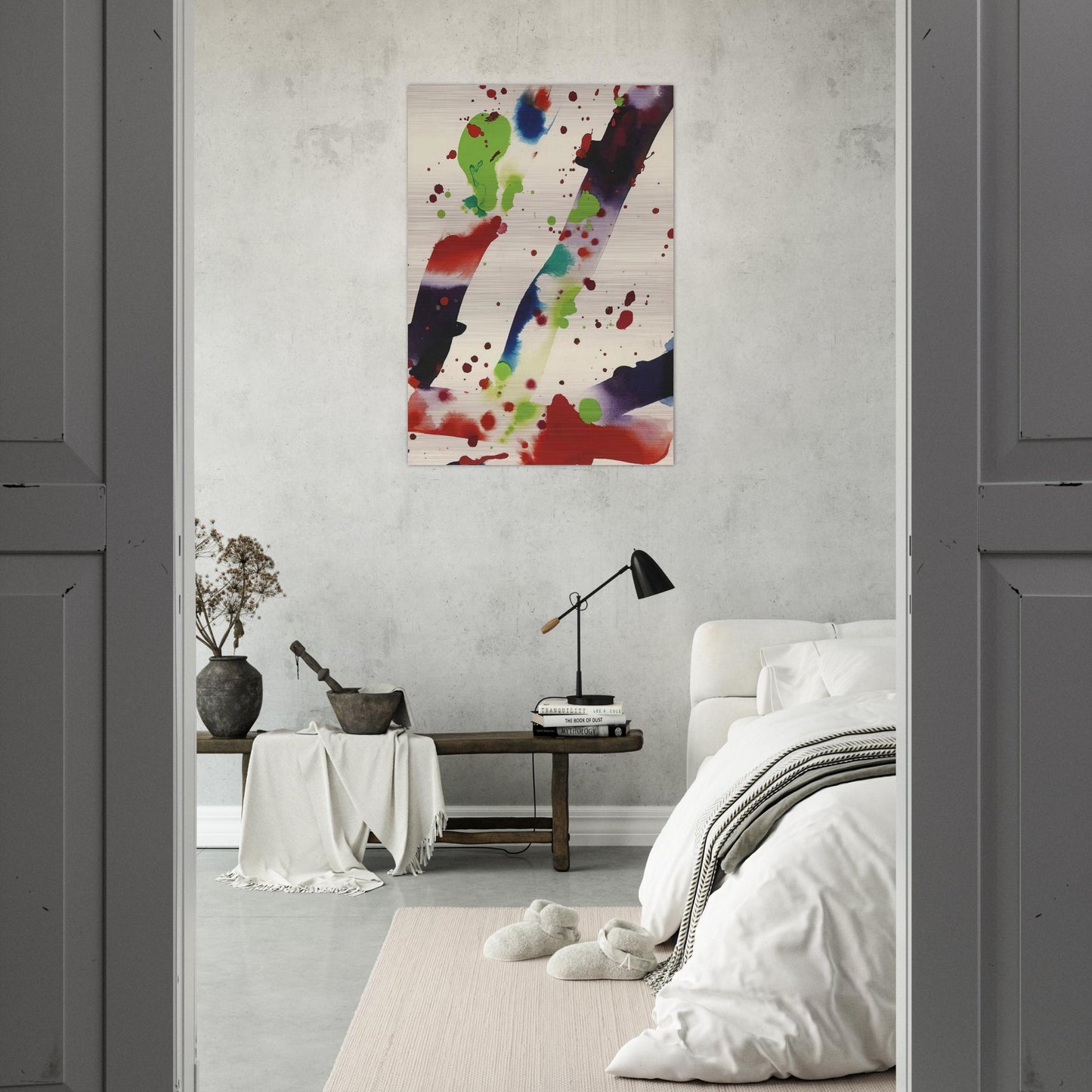 Hello - Sam Francis Brushed Aluminum Print - 70x100 cm / 28x40 inches | Sam Francis Aluminum Print | Sam Francis Prints