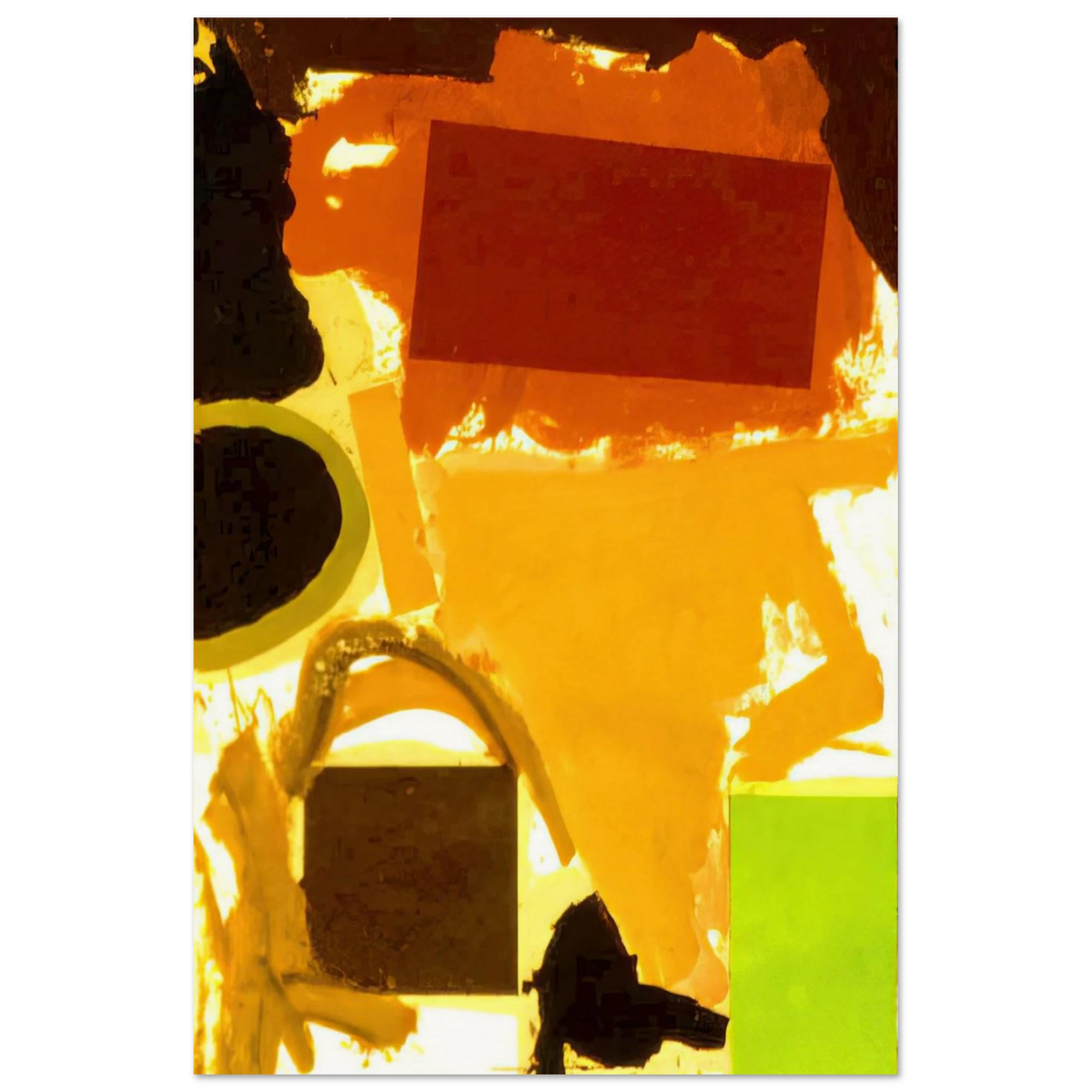 Abstract Painting with Boxes 2 - 1963 - Ronnie Landfield Art Prints - 100x150 cm / 40x60″ inches | Ronnie Landfield Poster | Ronnie Landfield Prints