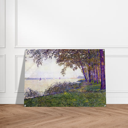 THE SCHELDE UPSTREAM FROM ANTWERP AFTER FOG 1892 - Theo van Rysselberghe Acrylic Print - 70x100 cm / 28x40″ inches