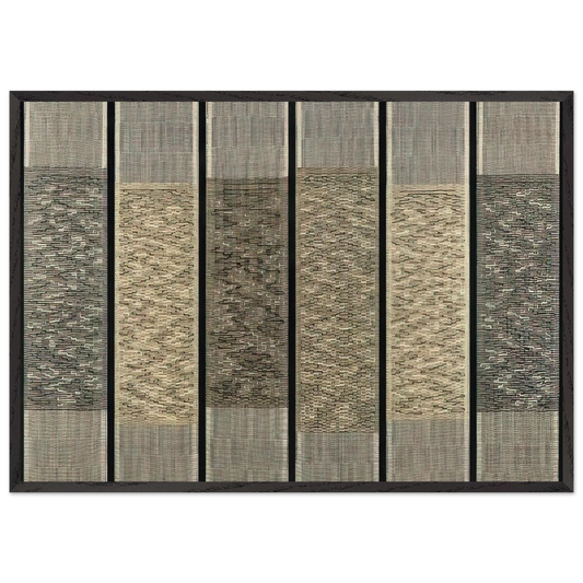 SIX PRAYERS 1965 - Anni Albers 70x100 cm / 28x40 inches Framed Art Print – Black Wooden Frame