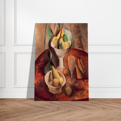 Fruit in a Vase - 1909 - Pablo Picasso Brushed Aluminum Print - 70x100 cm / 28x40 inches | Pablo Picasso Aluminum Print | Pablo Picasso Prints