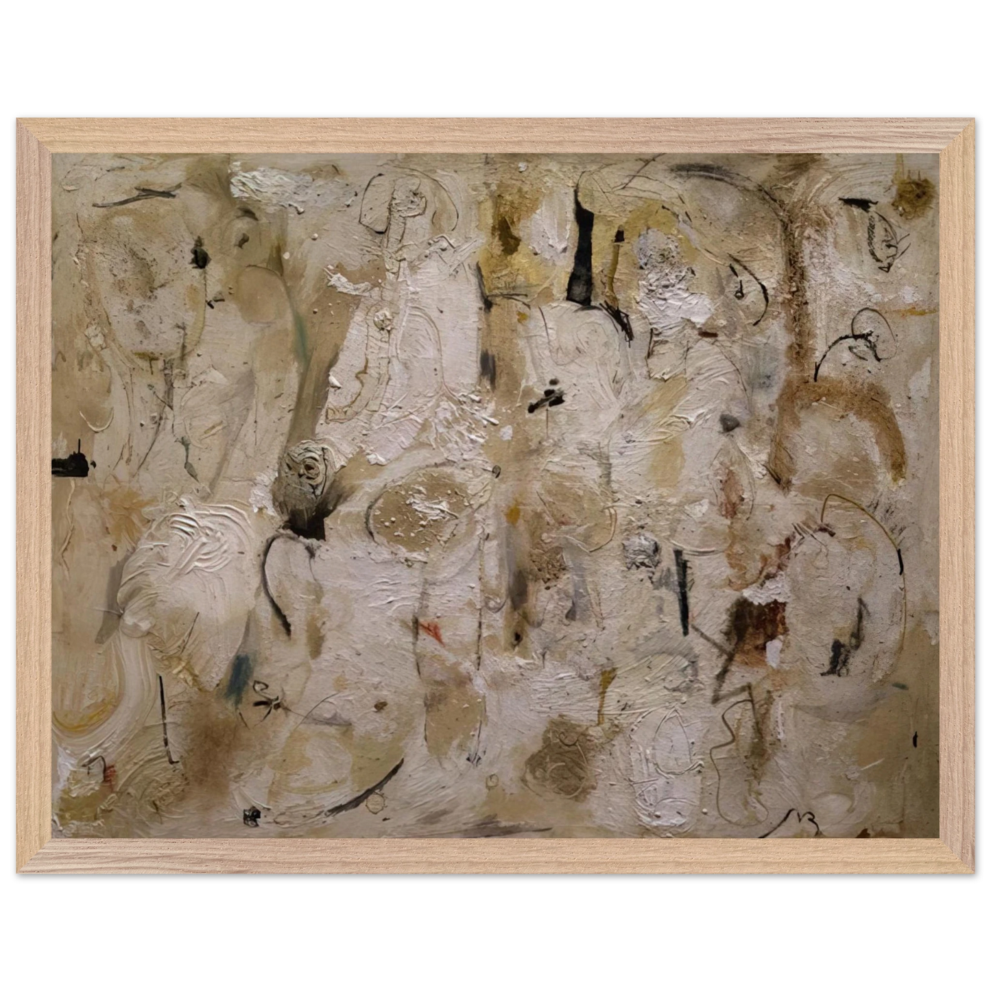 Helen Frankenthaler - Painted on 21st Street - 1951 Wall art - A3 (29.7 x 42  cm) - Premium Wooden Framed Poster With Fine Art Paper-canvas - Black frame