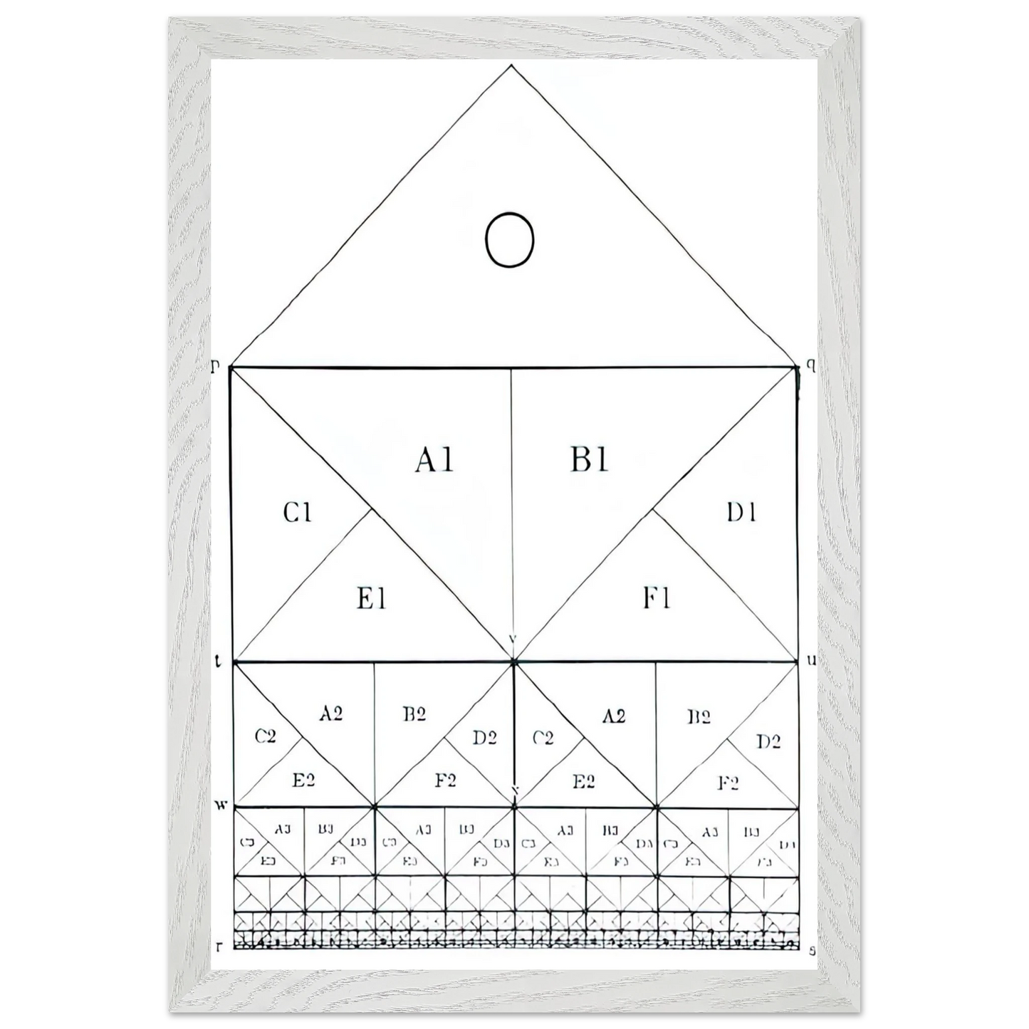 MC Escher - SCHEME Wall Art - 60x80 cm / 24x32 inches - Fine Art Poster-canvas - -