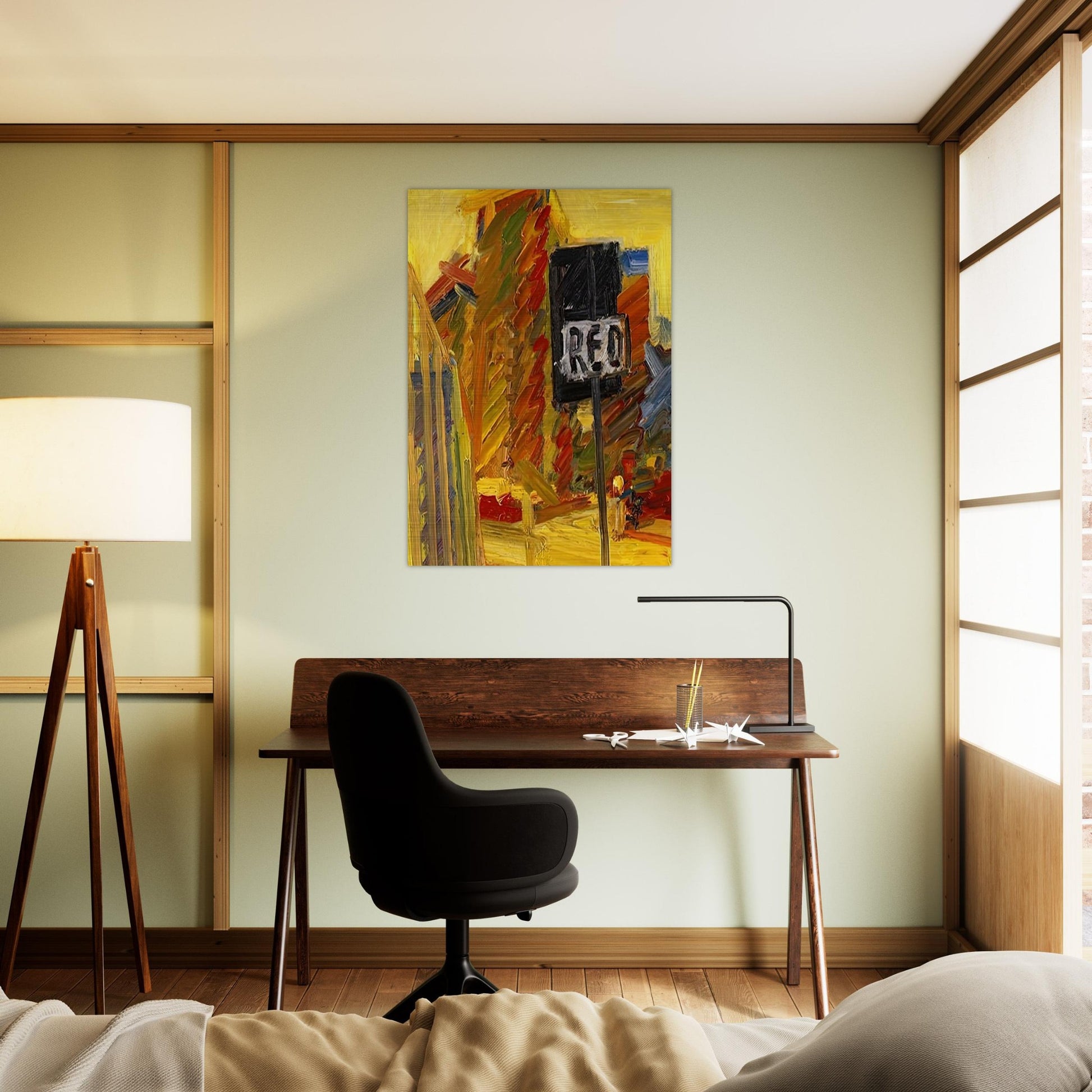 TOWER BLOCKS - Frank Auerbach Brushed Aluminum Print - 70x100 cm / 28x40 inches | Frank Auerbach Aluminum Print | Frank Auerbach Prints