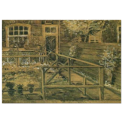 Sien's Mother's House, Closer View - Vincent van Gogh Brushed Aluminum Print - 70x100 cm / 28x40 inches | Vincent van Gogh Aluminum Print | Vincent van Gogh Prints