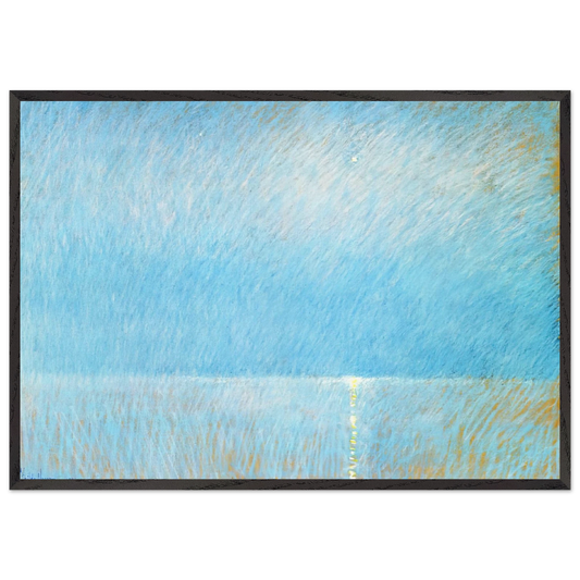 The Evening Star - Childe Hassam 70x100 cm / 28x40 inches Framed Art Print – Black Wooden Frame