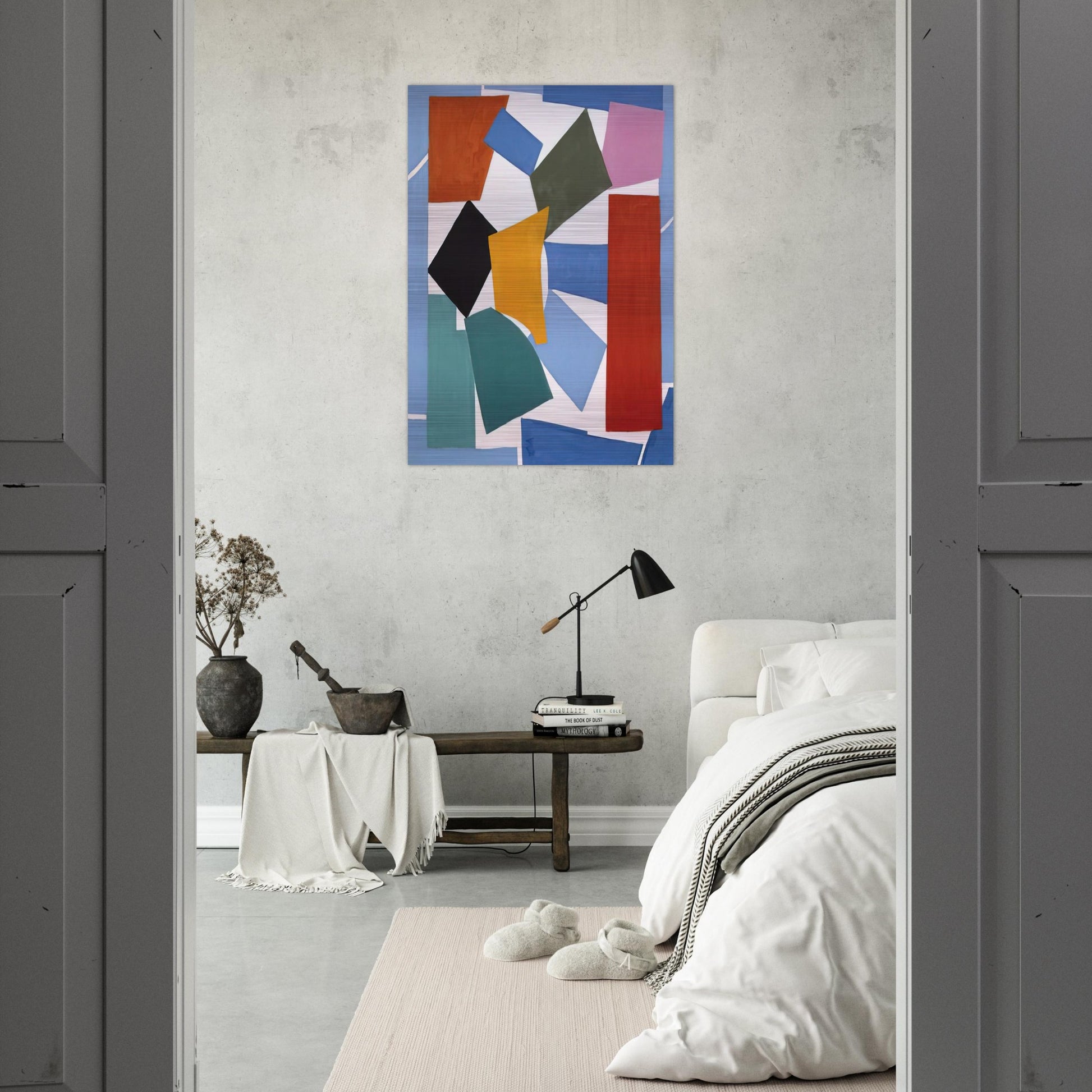 WATUSI HARD EDGE 1963 - Alma Woodsey Thomas Brushed Aluminum Print - 70x100 cm / 28x40 inches | Alma Woodsey Thomas Aluminum Print | Alma Woodsey Thomas Prints