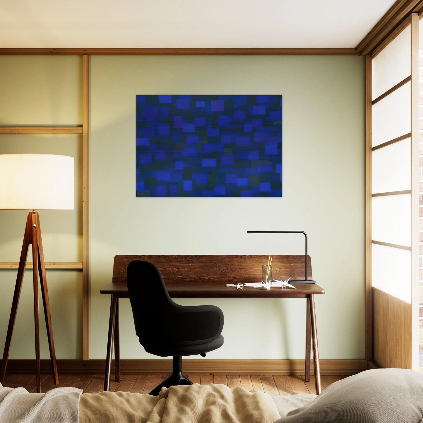 Number 88 Blue - 1950 - Ad Reinhardt Brushed Aluminum Print - 70x100 cm / 28x40 inches | Ad Reinhardt Aluminum Print | Ad Reinhardt Prints
