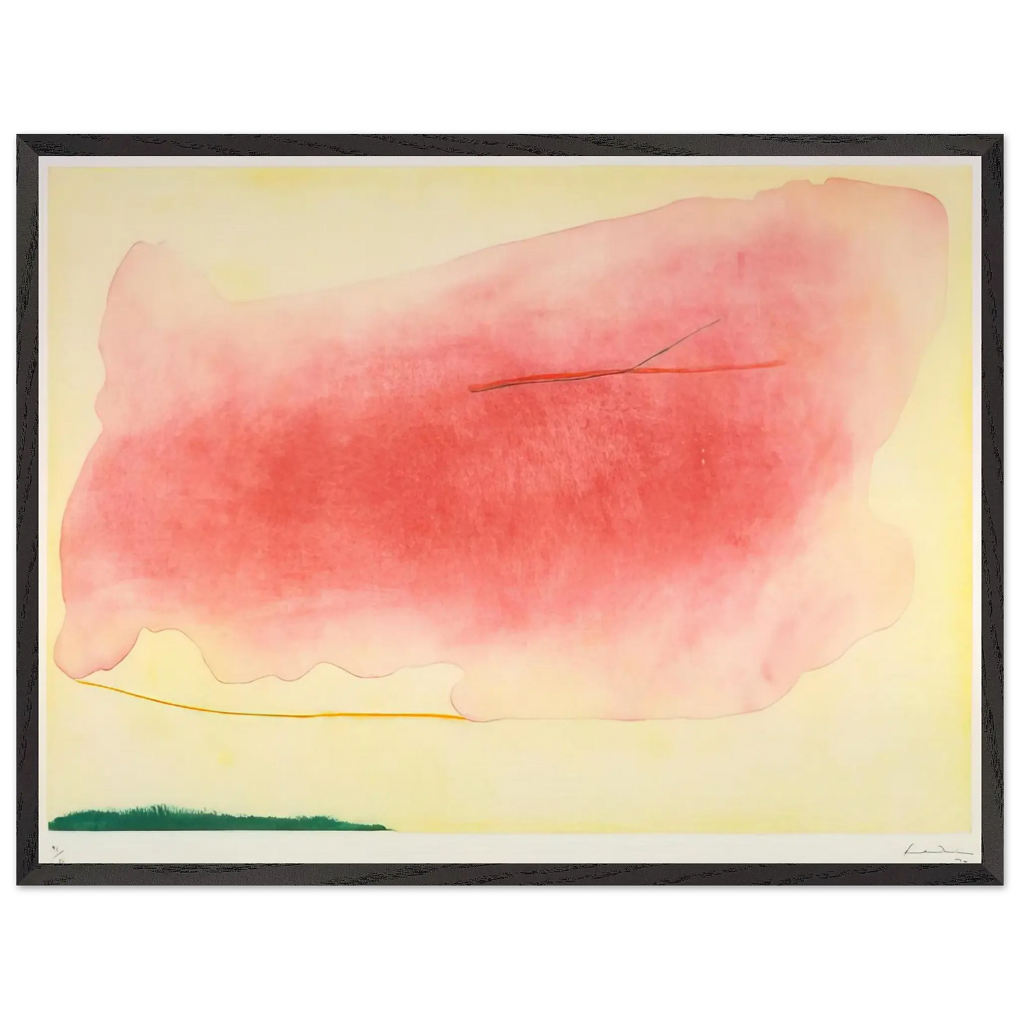 Helen Frankenthaler - Nepenthe - 1972 Wall art - 20x25 cm / 8x10 Inches - Premium Wooden Framed Poster With Fine Art Paper - Black frame
