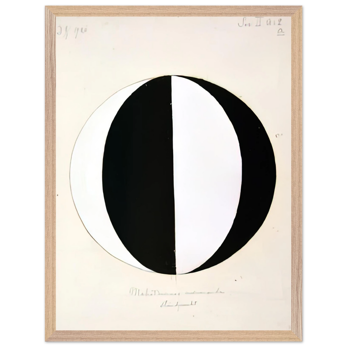 Hilma af Klint - THE MAHATMAS PRESENT STANDING POINT SERIES II NO 2A 1920 Wall art - 15x20 cm / 6x8 inches - Fine Art Poster-canvas - -