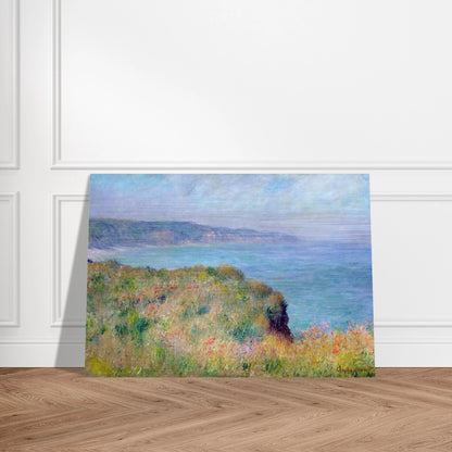 Cliff near Pourville - claude monet Brushed Aluminum Print - 70x100 cm / 28x40 inches | claude monet Aluminum Print | claude monet Prints