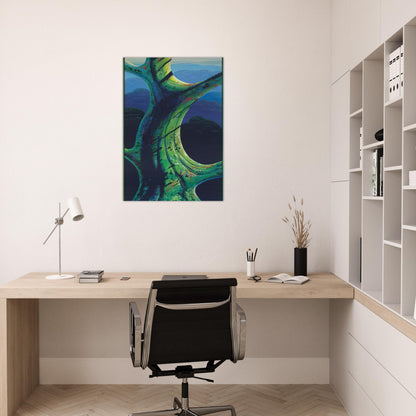 Sky Reach - Eyvind Earle Brushed Aluminum Print - 70x100 cm / 28x40 inches | Eyvind Earle Aluminum Print | Eyvind Earle Prints