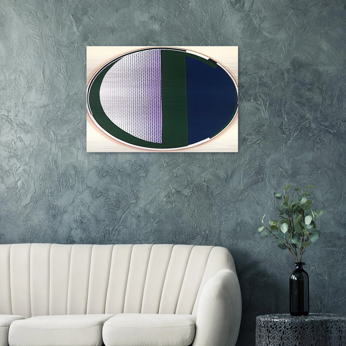 MIRROR 1972 - Roy Lichtenstein Brushed Aluminum Print - 70x100 cm / 28x40 inches | Roy Lichtenstein Aluminum Print | Roy Lichtenstein Prints