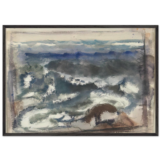 The Sea - 1923 - John Marin 70x100 cm / 28x40 inches Framed Art Print – Black Wooden Frame