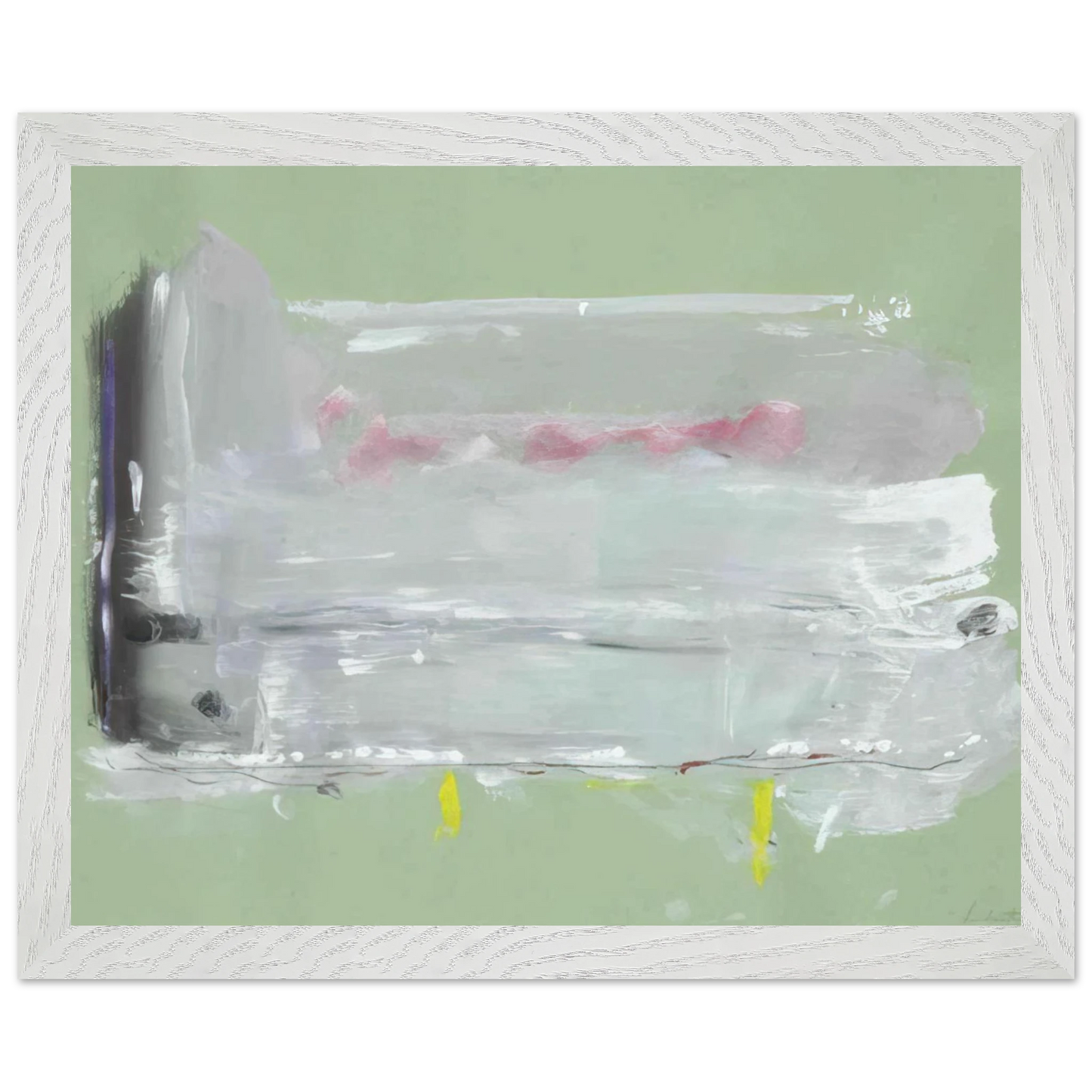 Helen Frankenthaler - Untitled - 1984 Wall art - 28x43  cm / XL (11x17 inches) - Premium Wooden Framed Poster With Fine Art Paper-canvas - Wood frame