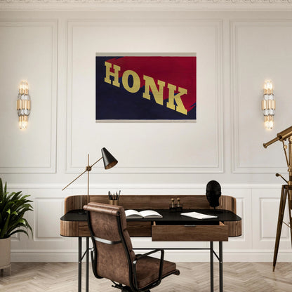 HONK 1962 - Edward Ruscha Brushed Aluminum Print - 70x100 cm / 28x40 inches | Edward Ruscha Aluminum Print | Edward Ruscha Prints