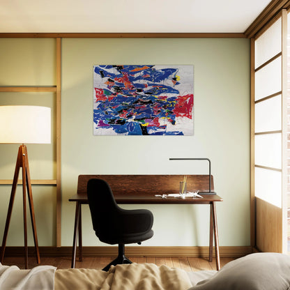 Round the World - Sam Francis Brushed Aluminum Print - 70x100 cm / 28x40 inches | Sam Francis Aluminum Print | Sam Francis Prints