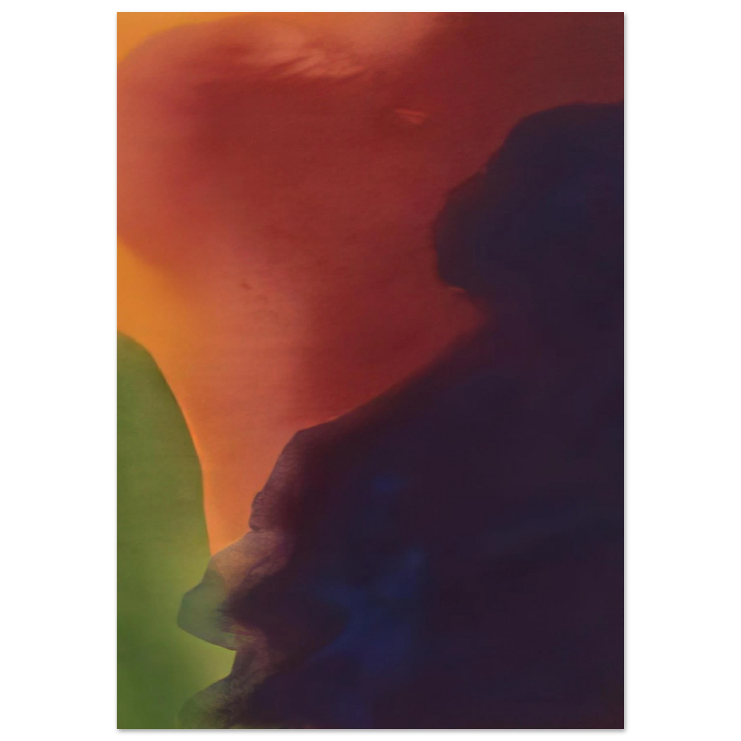 Helen Frankenthaler - Blue Atmosphere III - 1963 Wall art - 20x25 cm / 8x10 inches - Premium Wooden Framed Poster With Fine Art Paper-canvas - Black frame