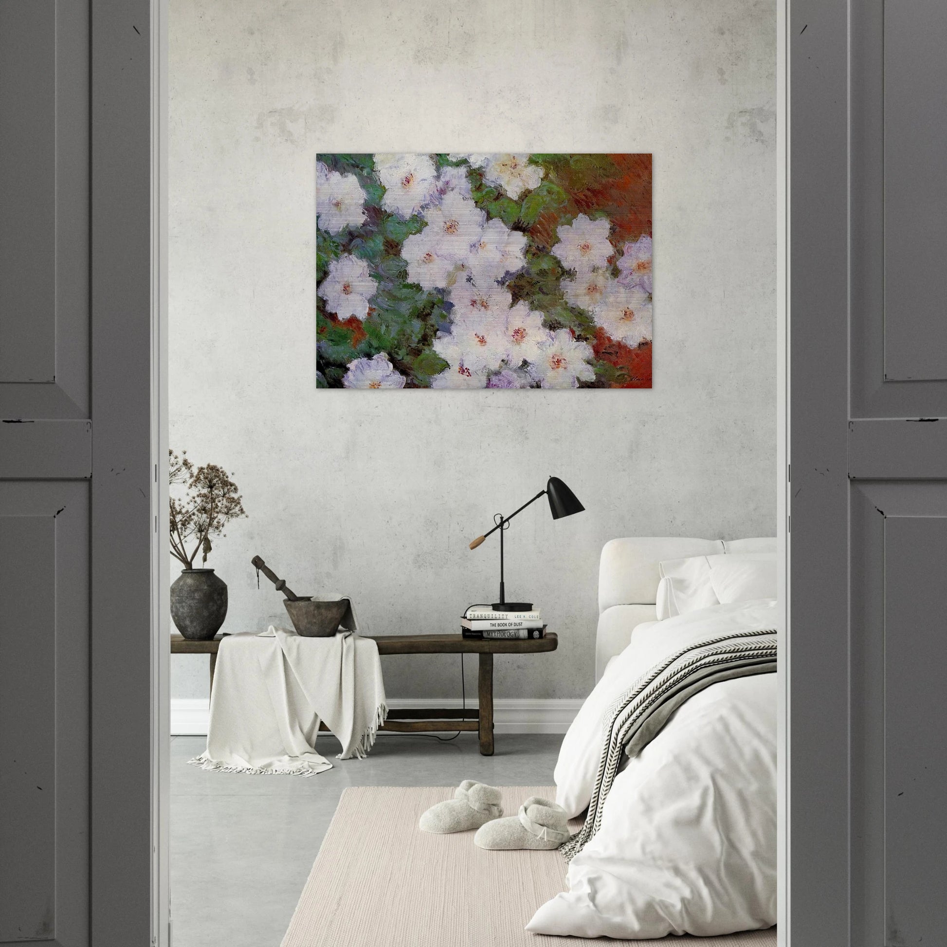 Clematis - claude monet Brushed Aluminum Print - 70x100 cm / 28x40 inches | claude monet Aluminum Print | claude monet Prints
