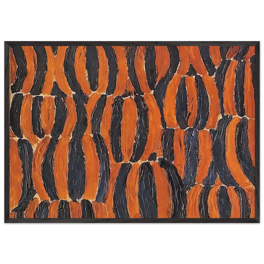 View of Maya - 1951 - Forrest Bess 70x100 cm / 28x40 inches Framed Art Print – Black Wooden Frame
