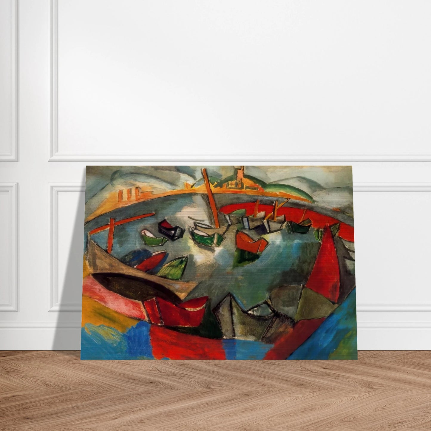 BOATS IN MARSEILLE 1908 - Raoul Dufy Brushed Aluminum Print - 70x100 cm / 28x40 inches | Raoul Dufy Aluminum Print | Raoul Dufy Prints