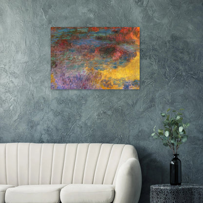 Water Lily Pond, Evening left panel - claude monet Brushed Aluminum Print - 70x100 cm / 28x40 inches | claude monet Aluminum Print | claude monet Prints