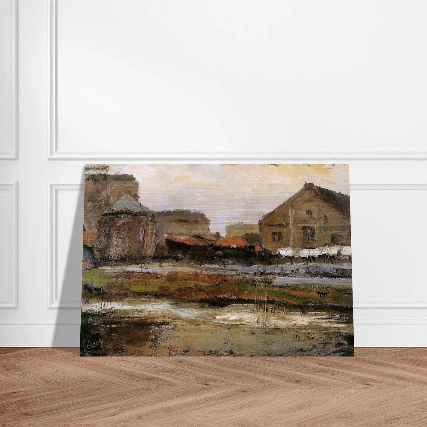 Schinkelbuurtje Sun - Piet Mondrian Brushed Aluminum Print - 70x100 cm / 28x40 inches | Piet Mondrian Aluminum Print | Piet Mondrian Prints